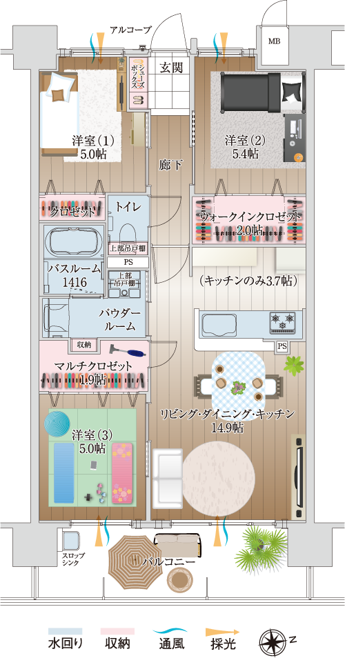 typeC間取り