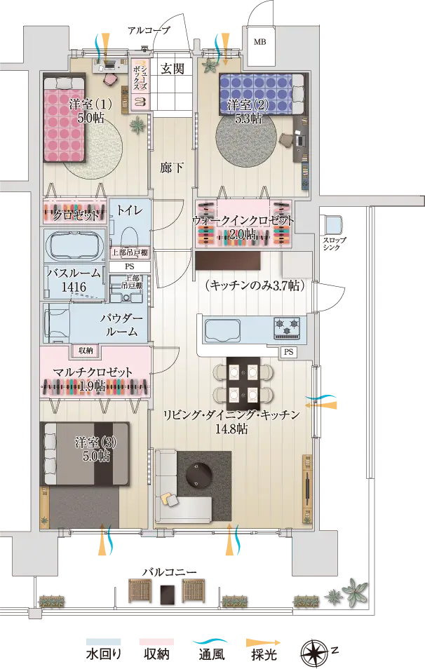 typeE間取り