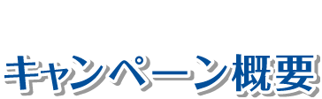 キャンペーン概要 OVERVIEW