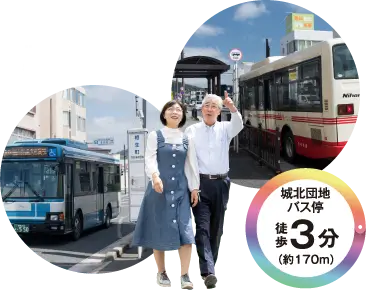 城北団地バス停