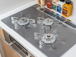 センサー付き3口ガスコンロ