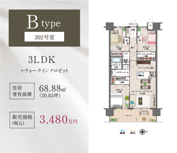 Btype302号室