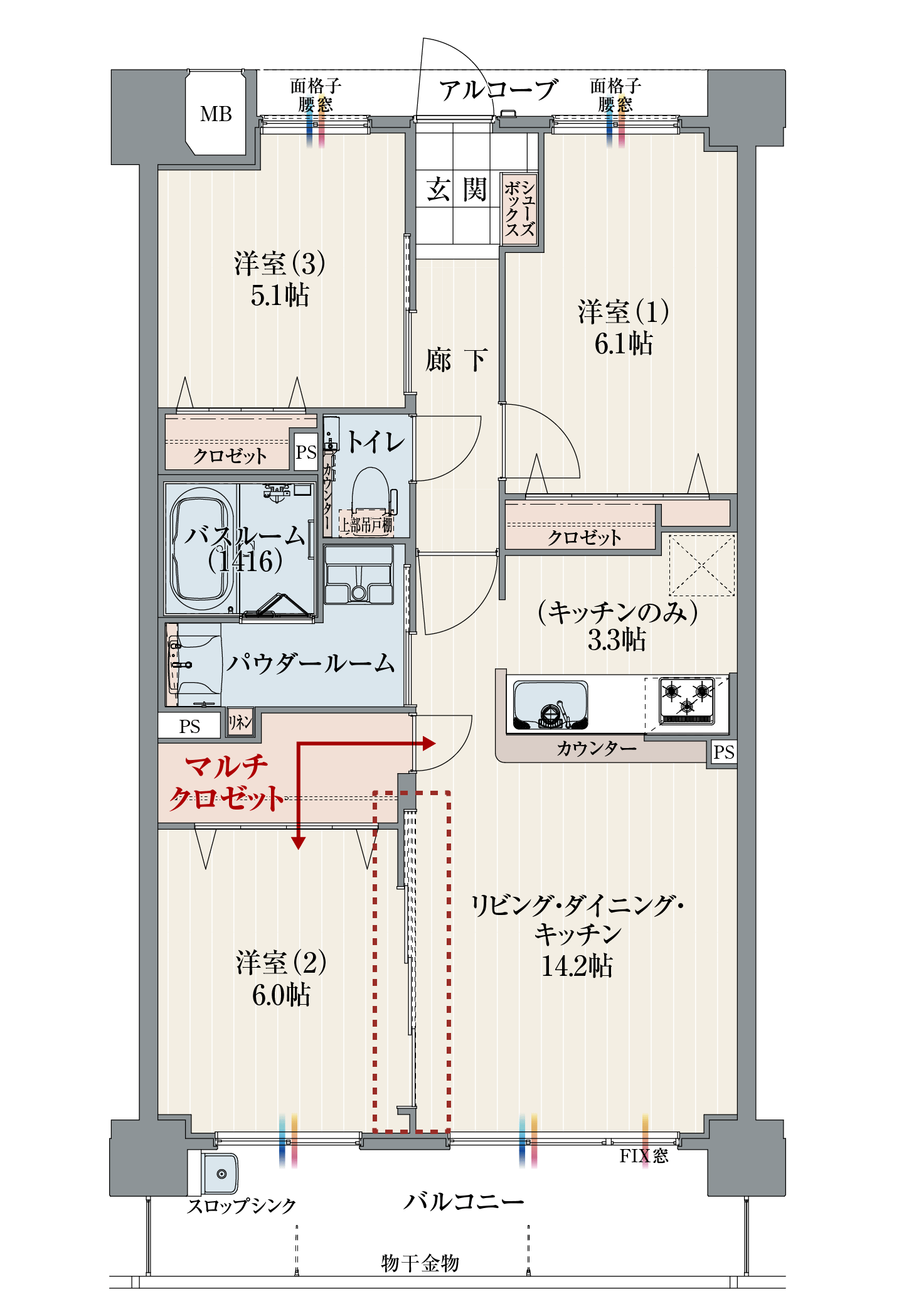 Cタイプの間取り
