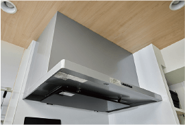 ホーロー整流板付きレンジフード