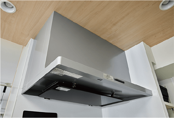 ホーロー整流板付きレンジフード