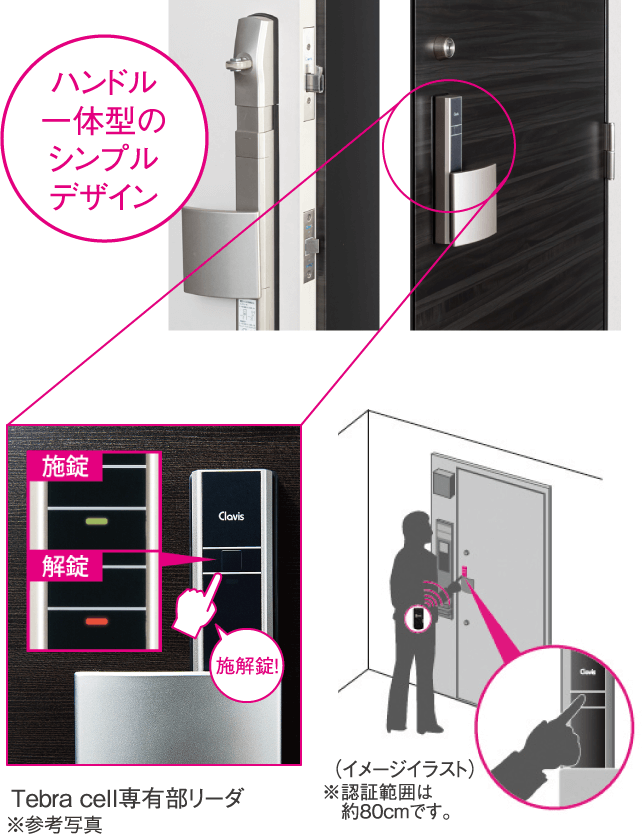 ハンドル一体型のシンプルデザイン