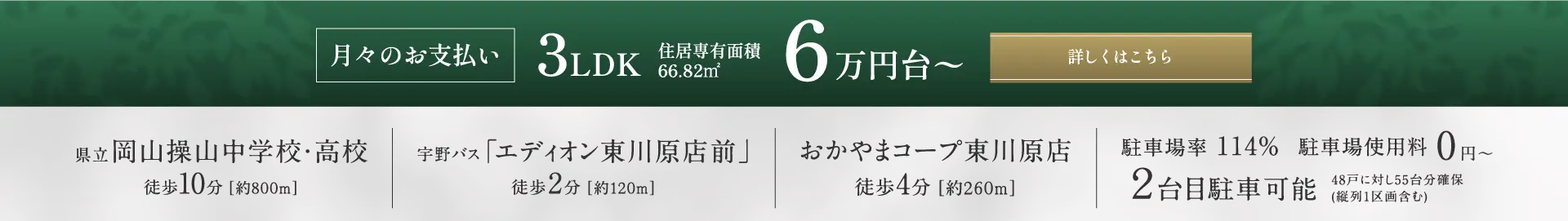 月々のお支払い0万円台