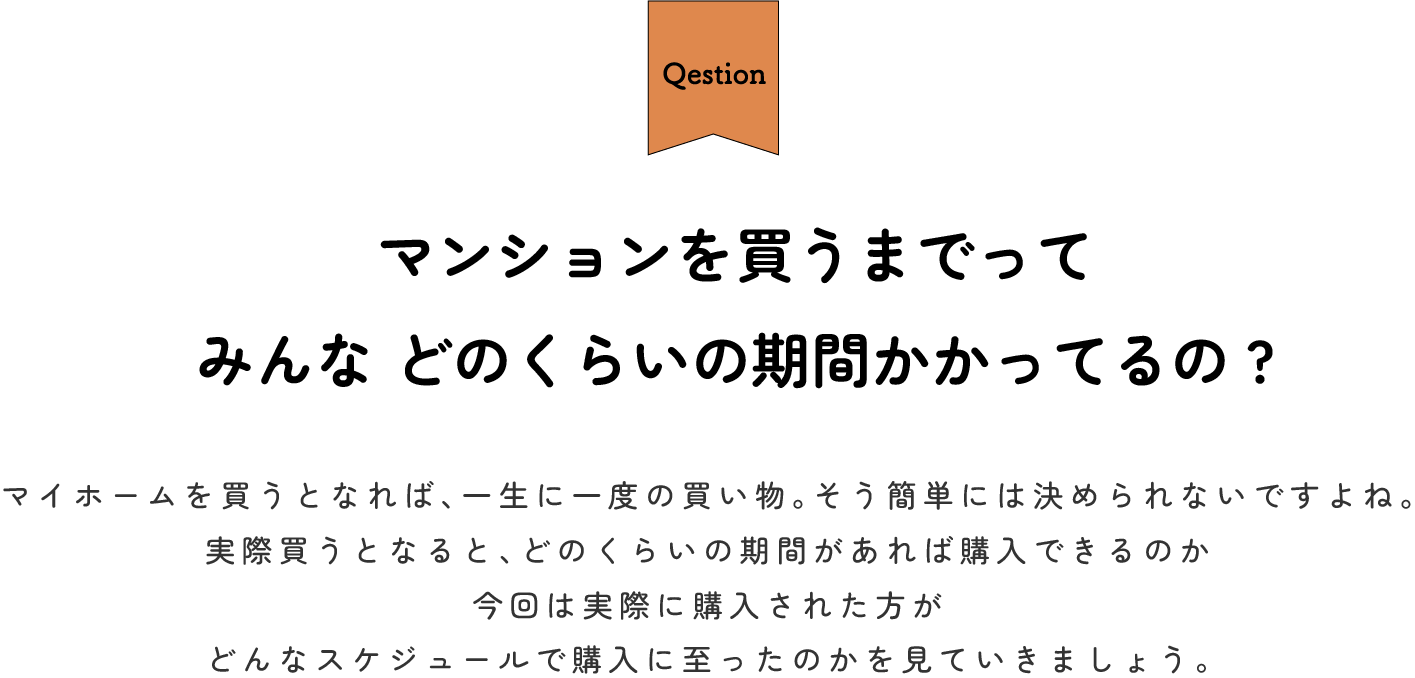 マンションを買うまでってみんなどのくらいの期間かかってるの?