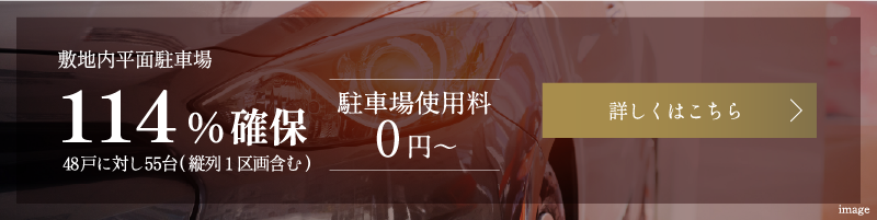 敷地内平面駐車場114%確保
