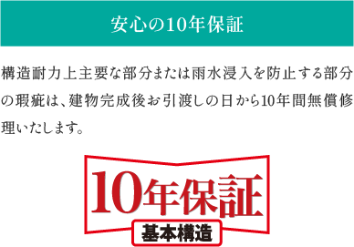 安心の10年保証