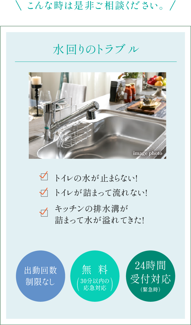 水回りのトラブル