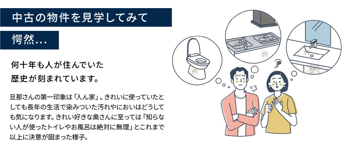 中古の物件を見学してみて愕然...