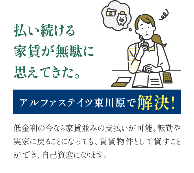 払い続ける家賃が無駄に思えてきた。