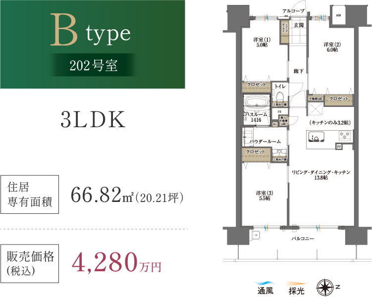 Btype202号室
