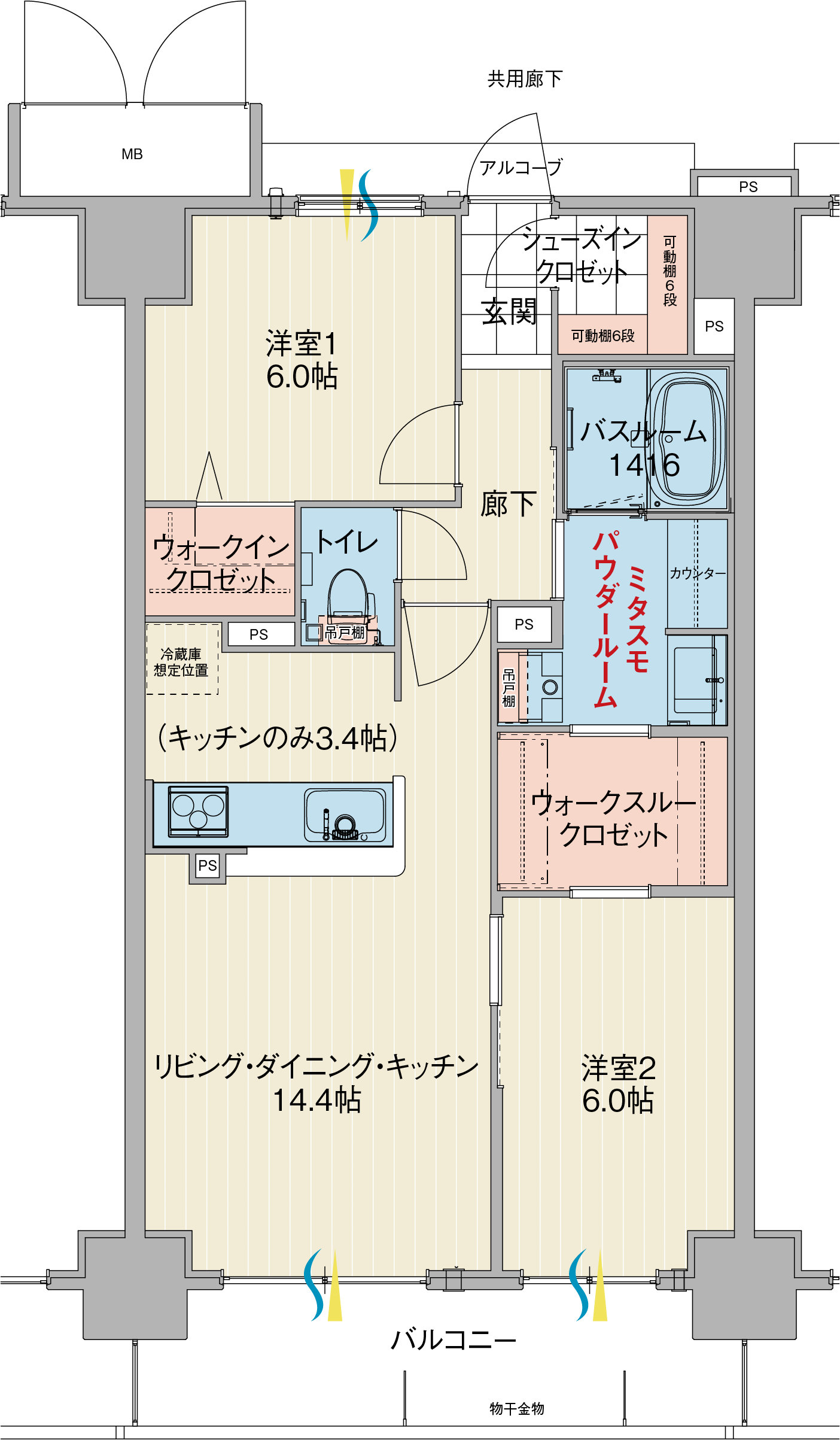 Cタイプの間取り
