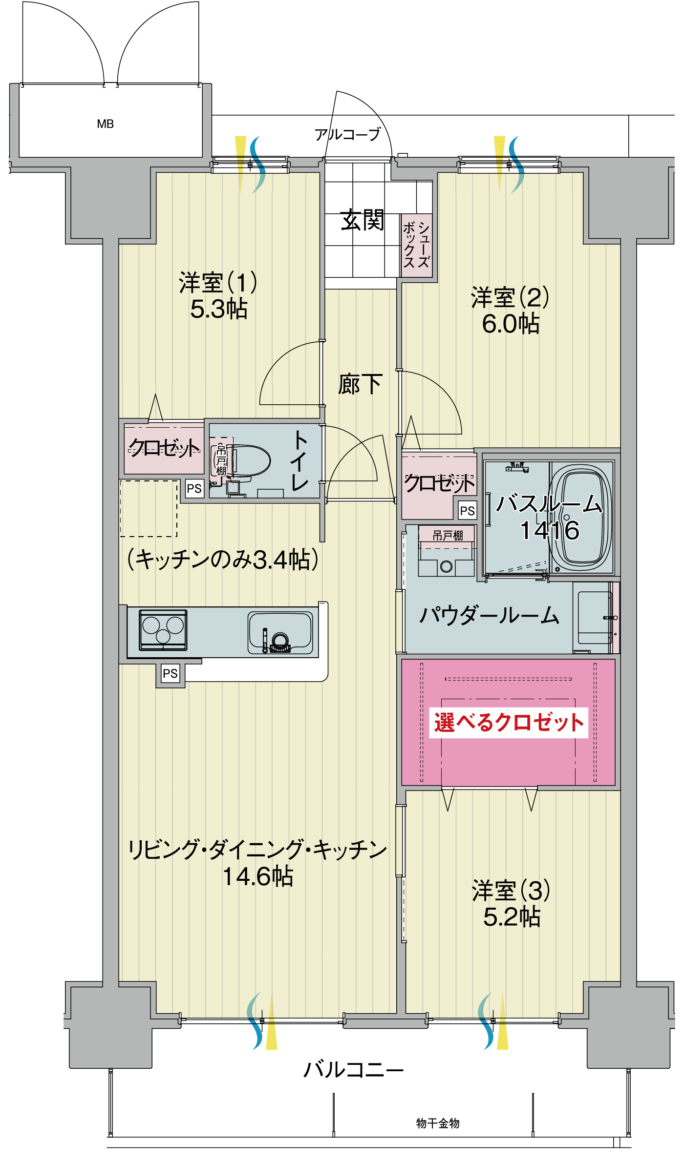Gタイプの間取り