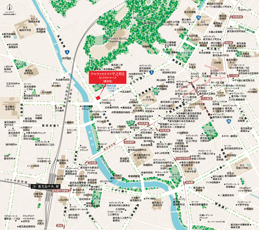 アルファステイツ平之町Ⅱセントラルマーク 現地周辺ご案内図