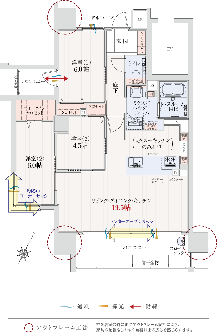 Aタイプの間取り