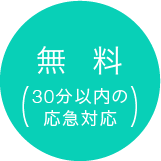 無料(30以内の応急対応)