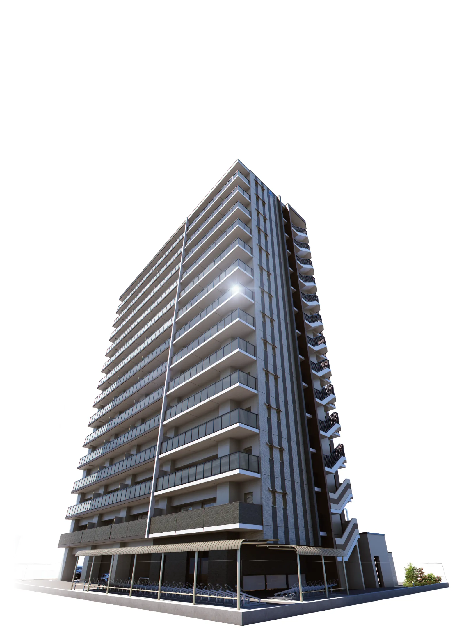 アルファステイツ今市中央通り 外観完成予想CG