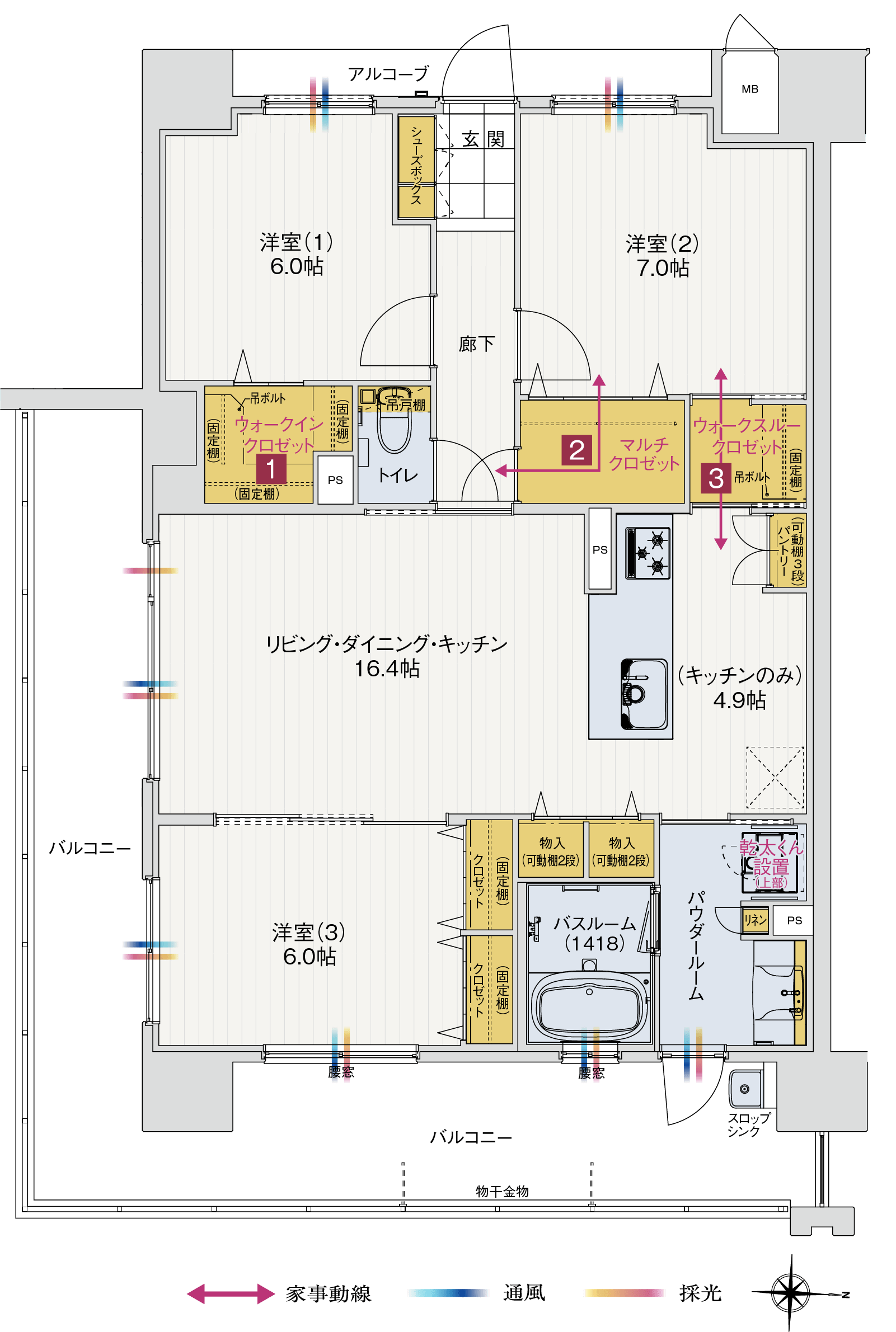 Aタイプの間取り