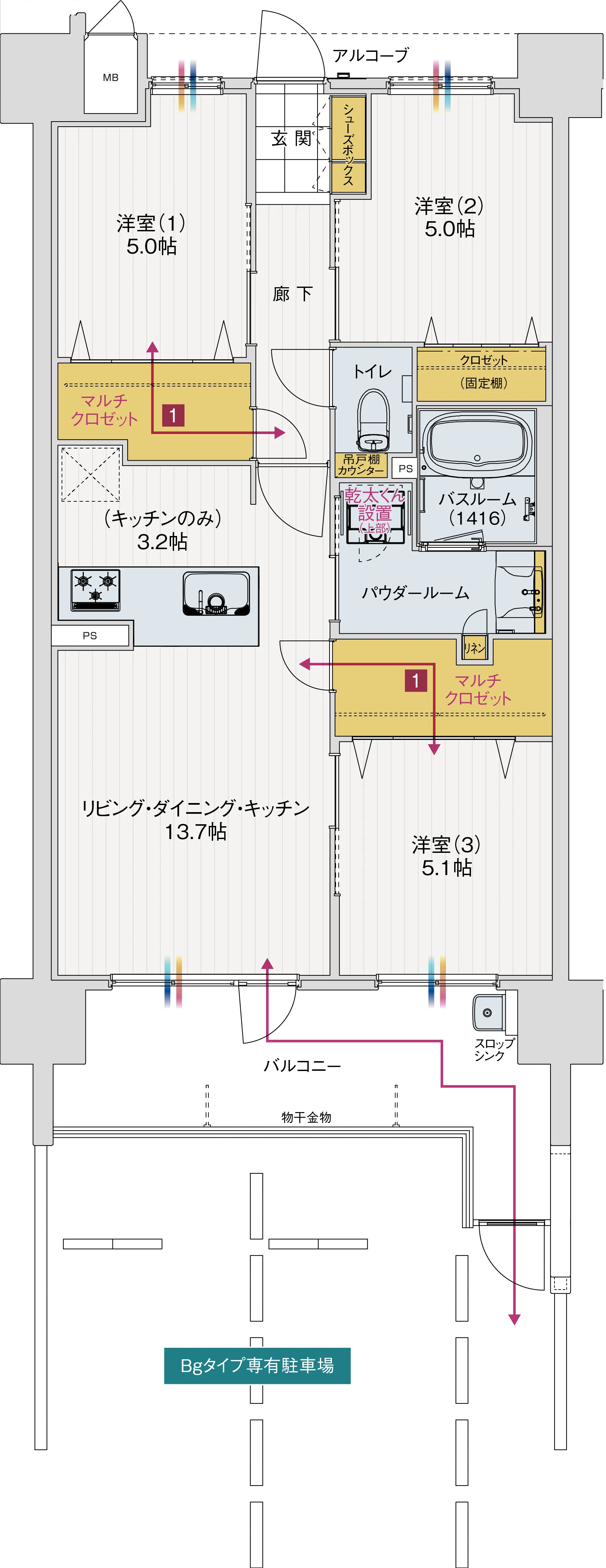 Bgタイプの間取り