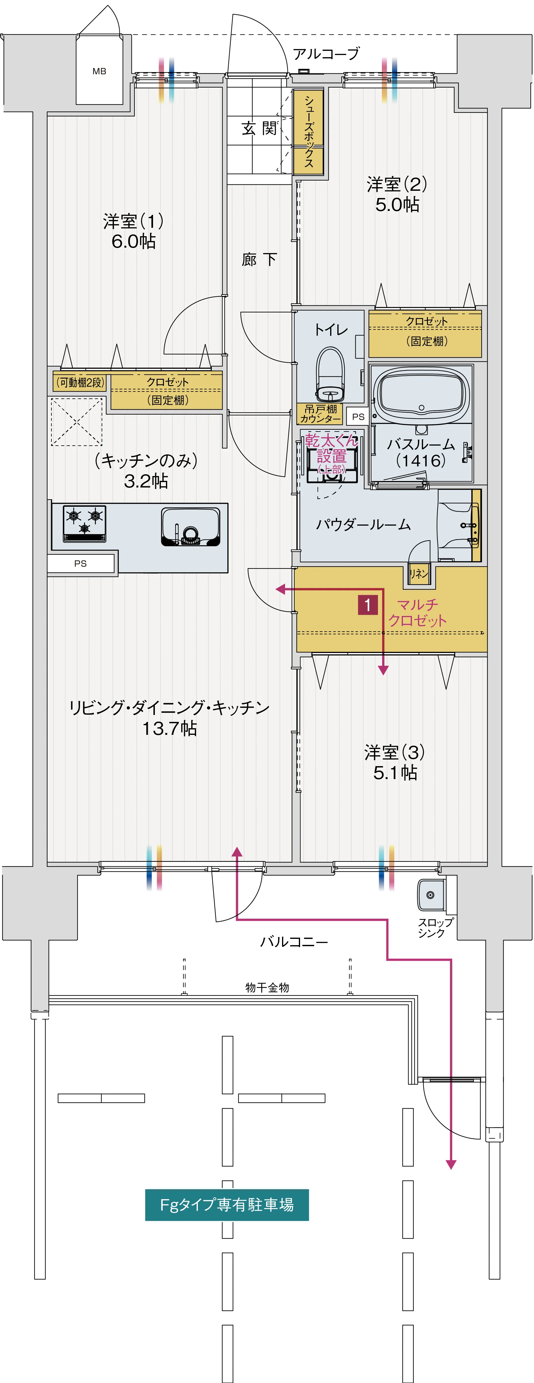 Fgタイプの間取り