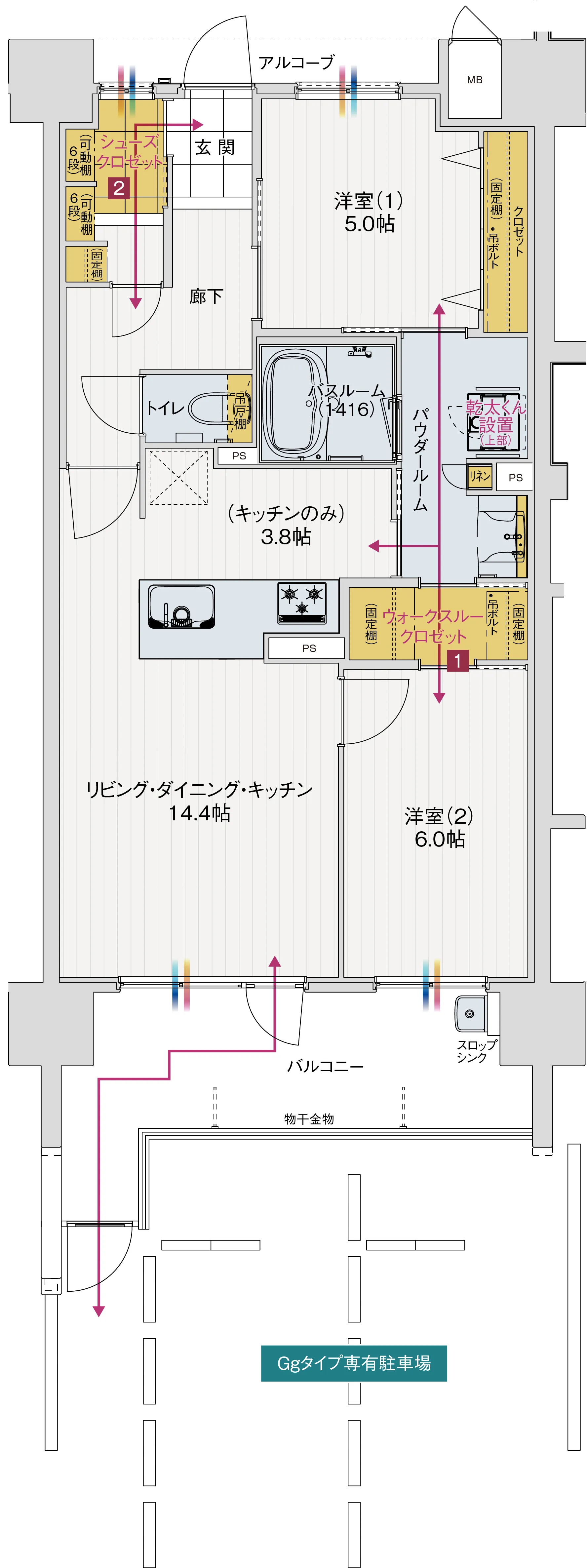 Ggタイプの間取り
