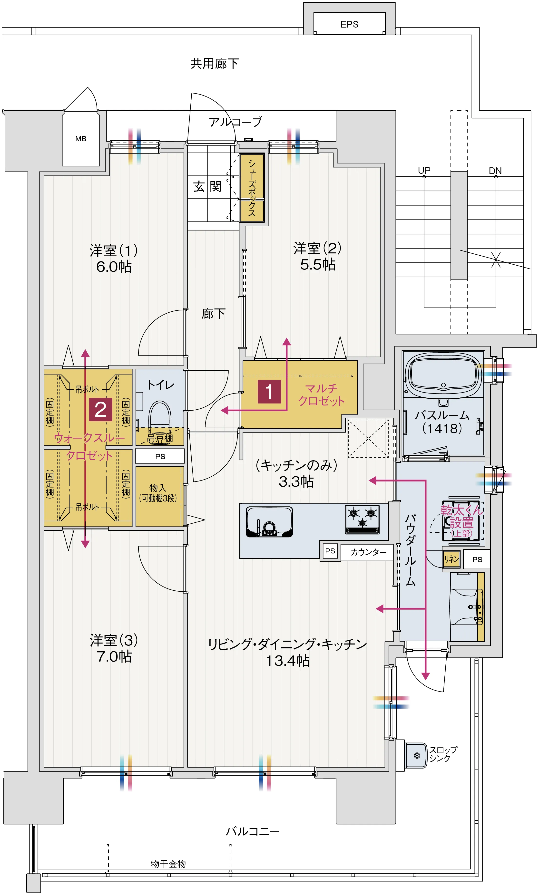 Iタイプの間取り