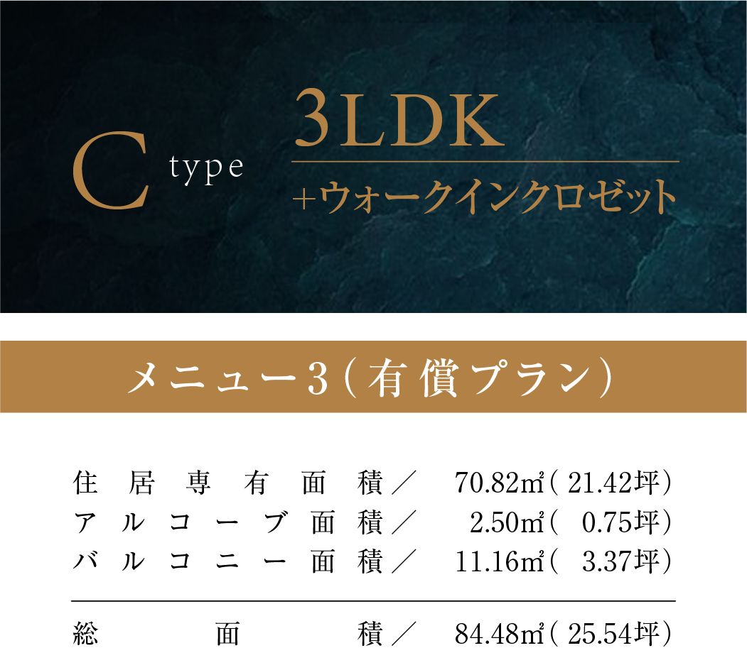 Cタイプ（メニュー3）