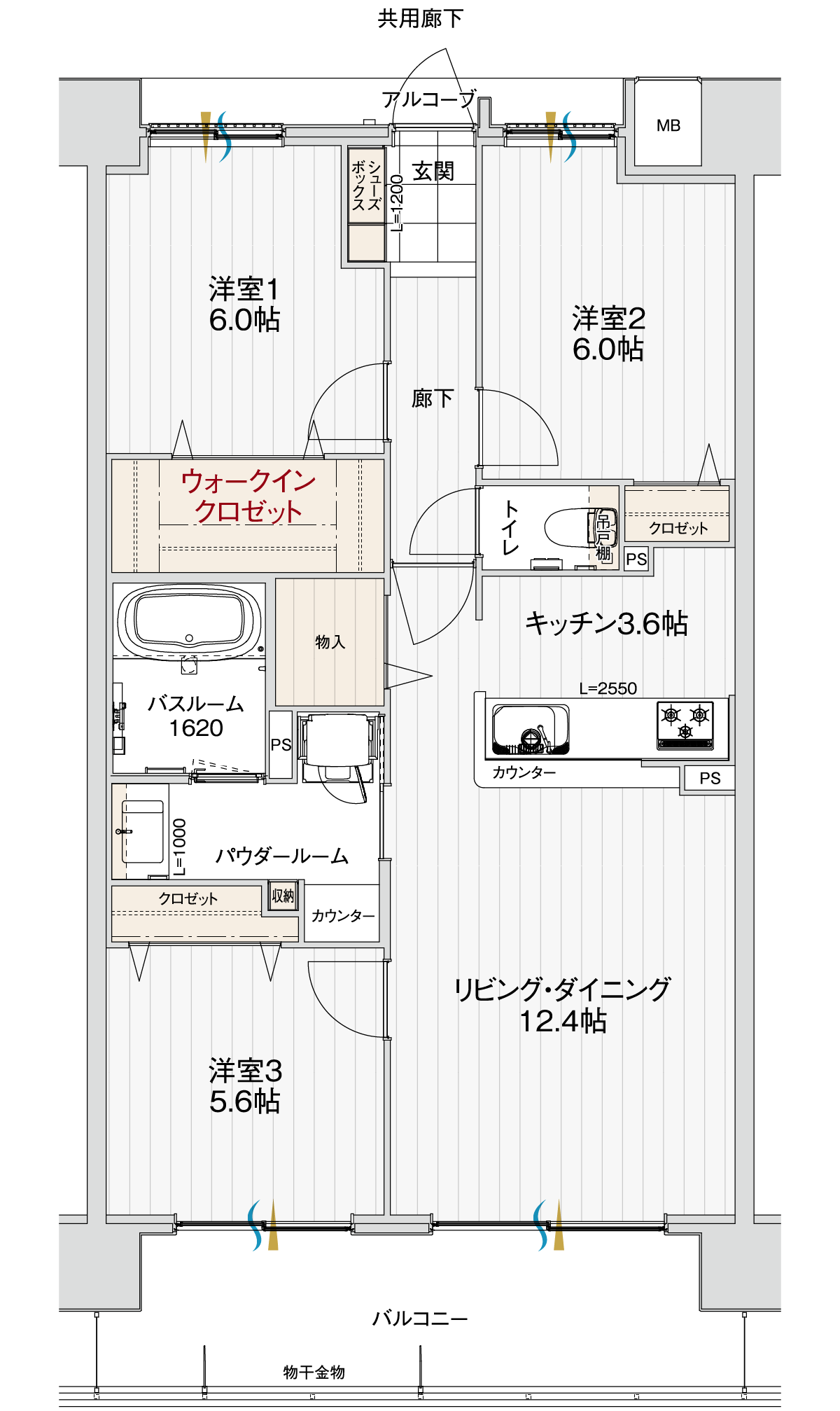 Eタイプの間取り