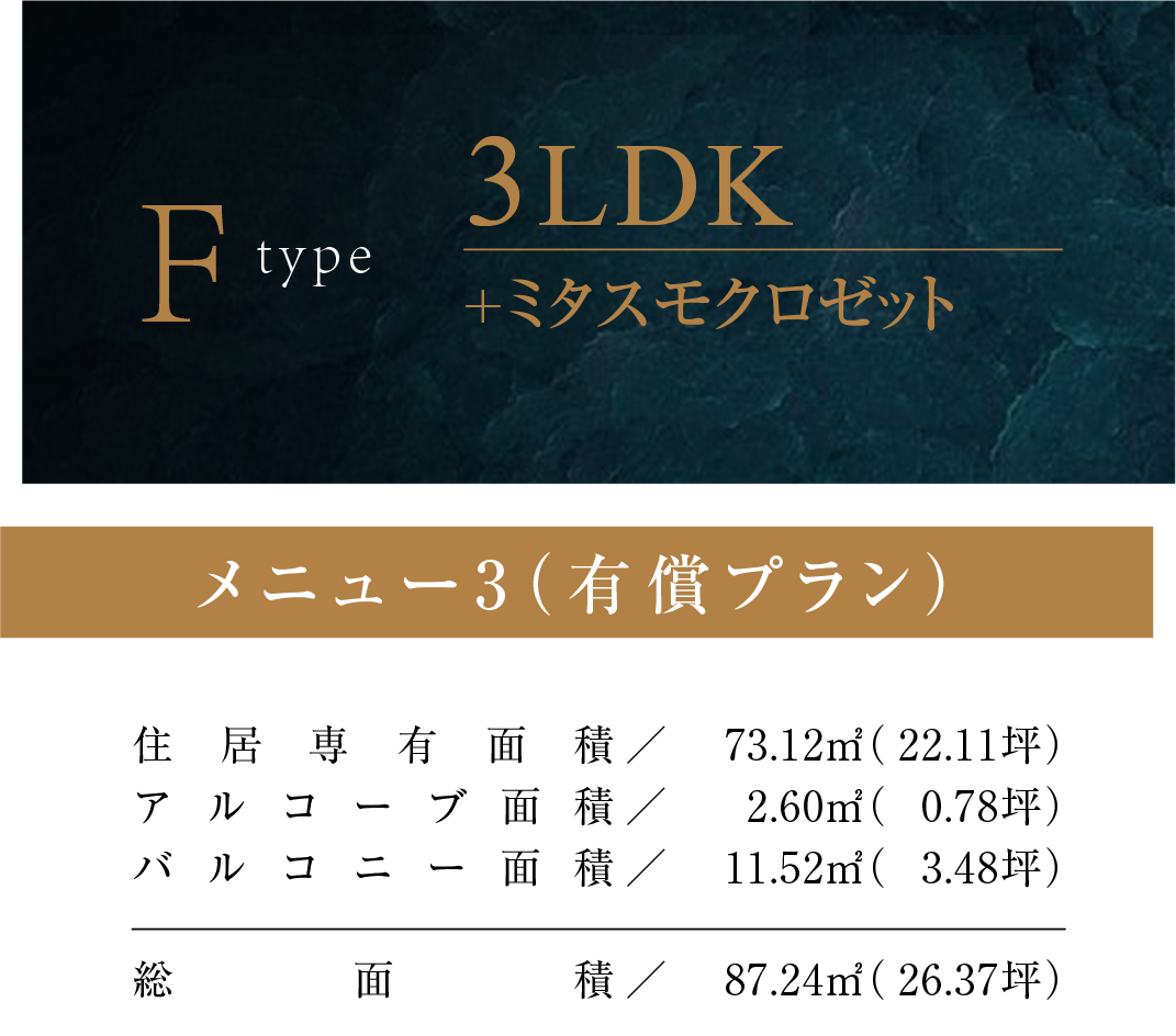 Fタイプ（メニュー3）