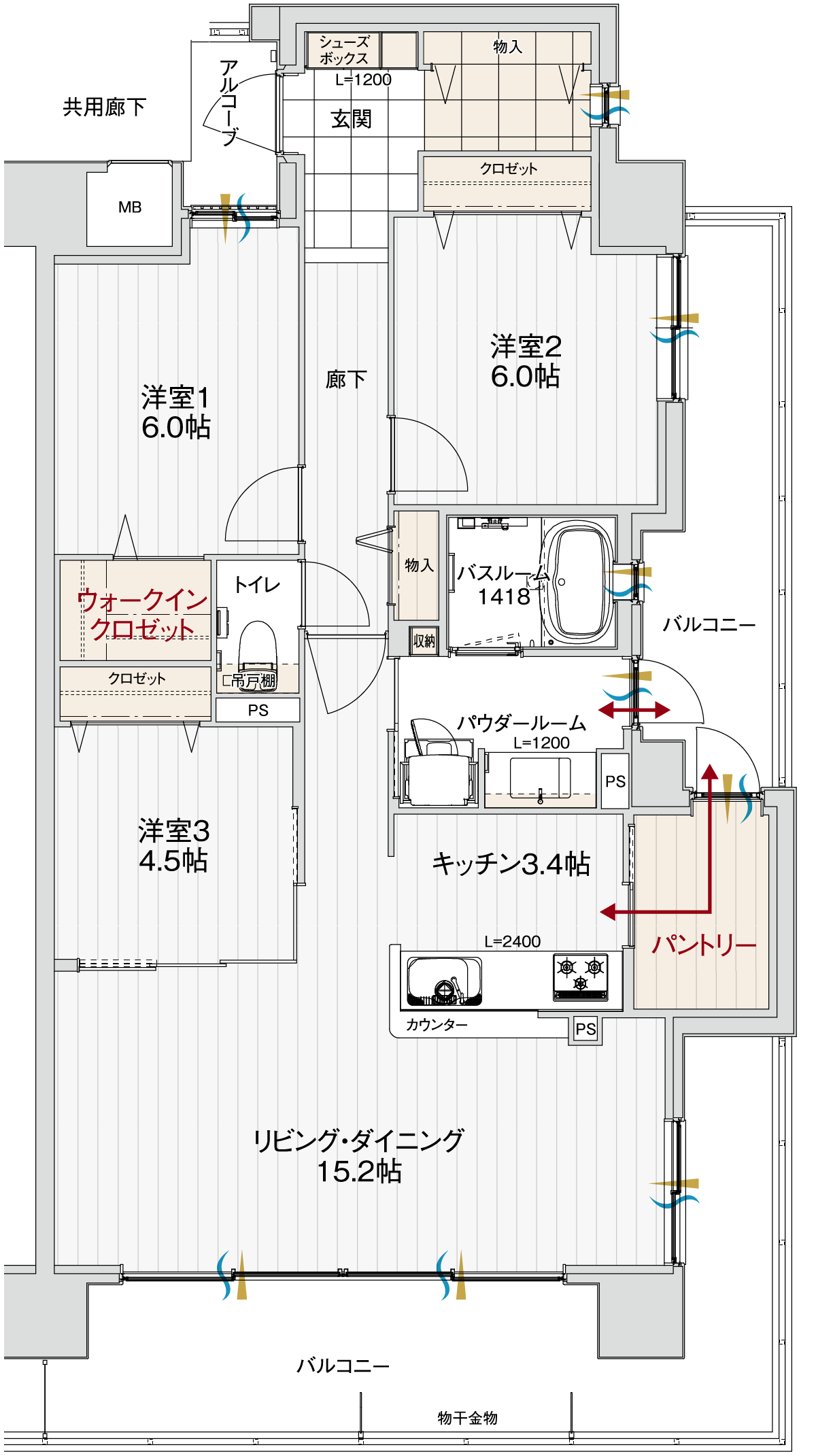 Iタイプの間取り