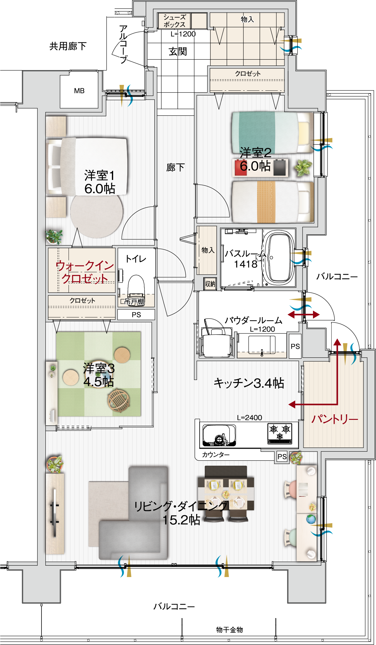 Iタイプの間取り