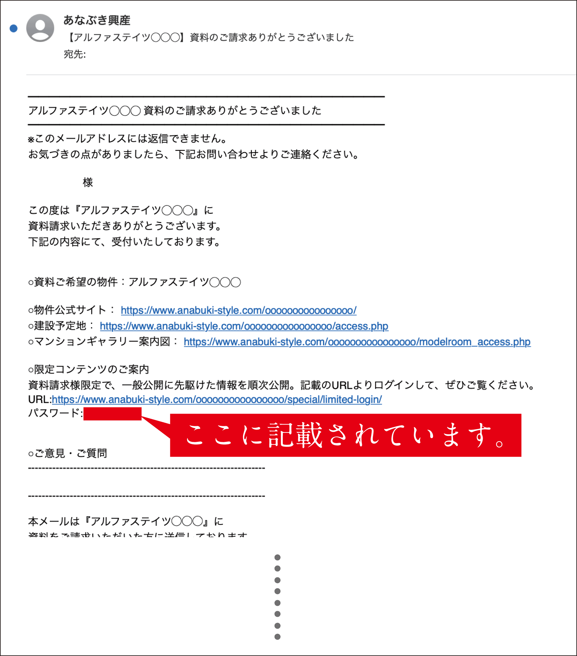 メールの内容を説明する画像