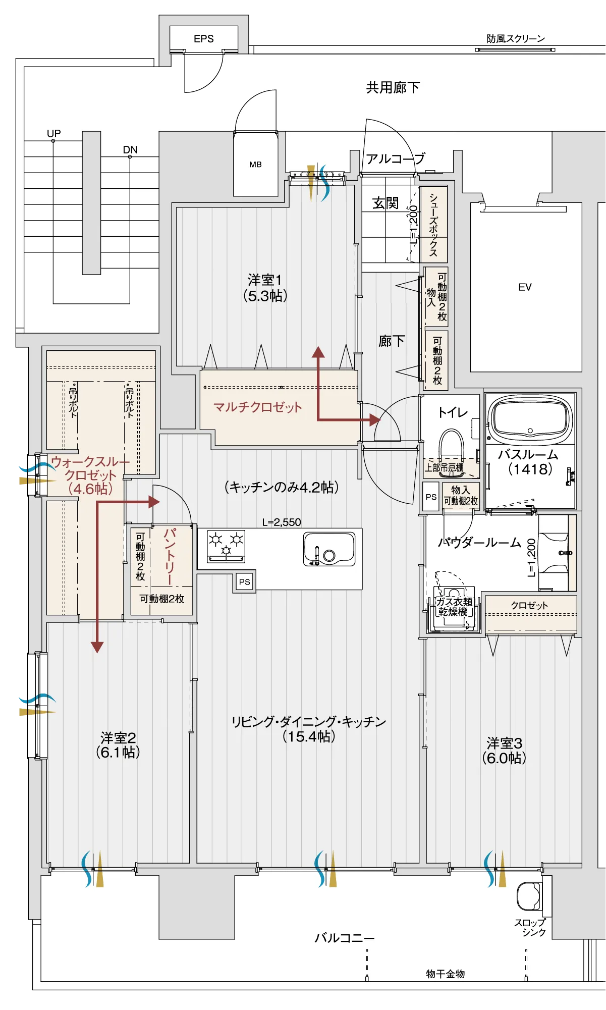 Aタイプの間取り図