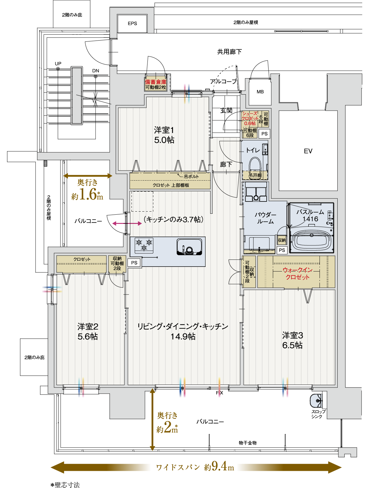 Aタイプの間取り