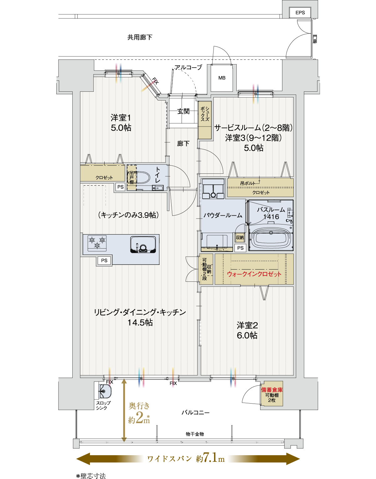 Cタイプの間取り
