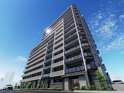 アルファステイツ倉敷中庄Ⅱの外観完成予想図