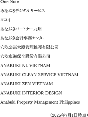 あなぶきハウジングサービスグループ一覧（2025年7月1日時点）