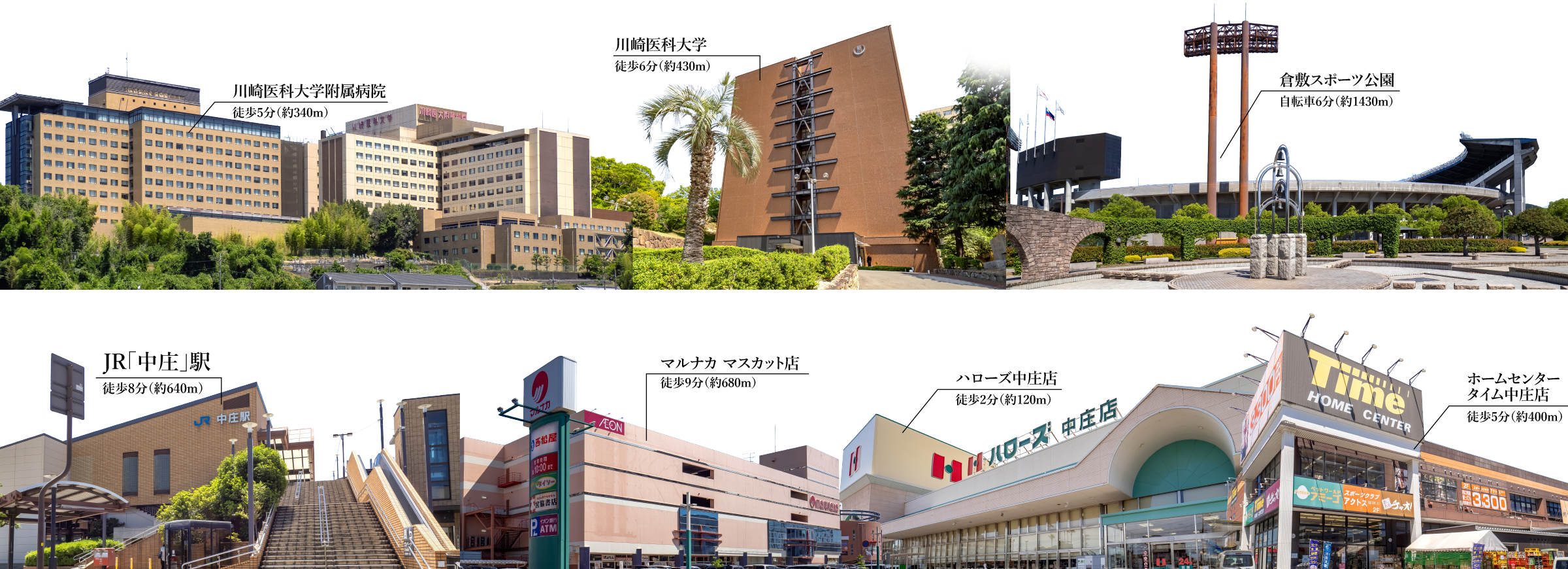 アルファステイツ倉敷中庄Ⅱ周辺の施設写真
