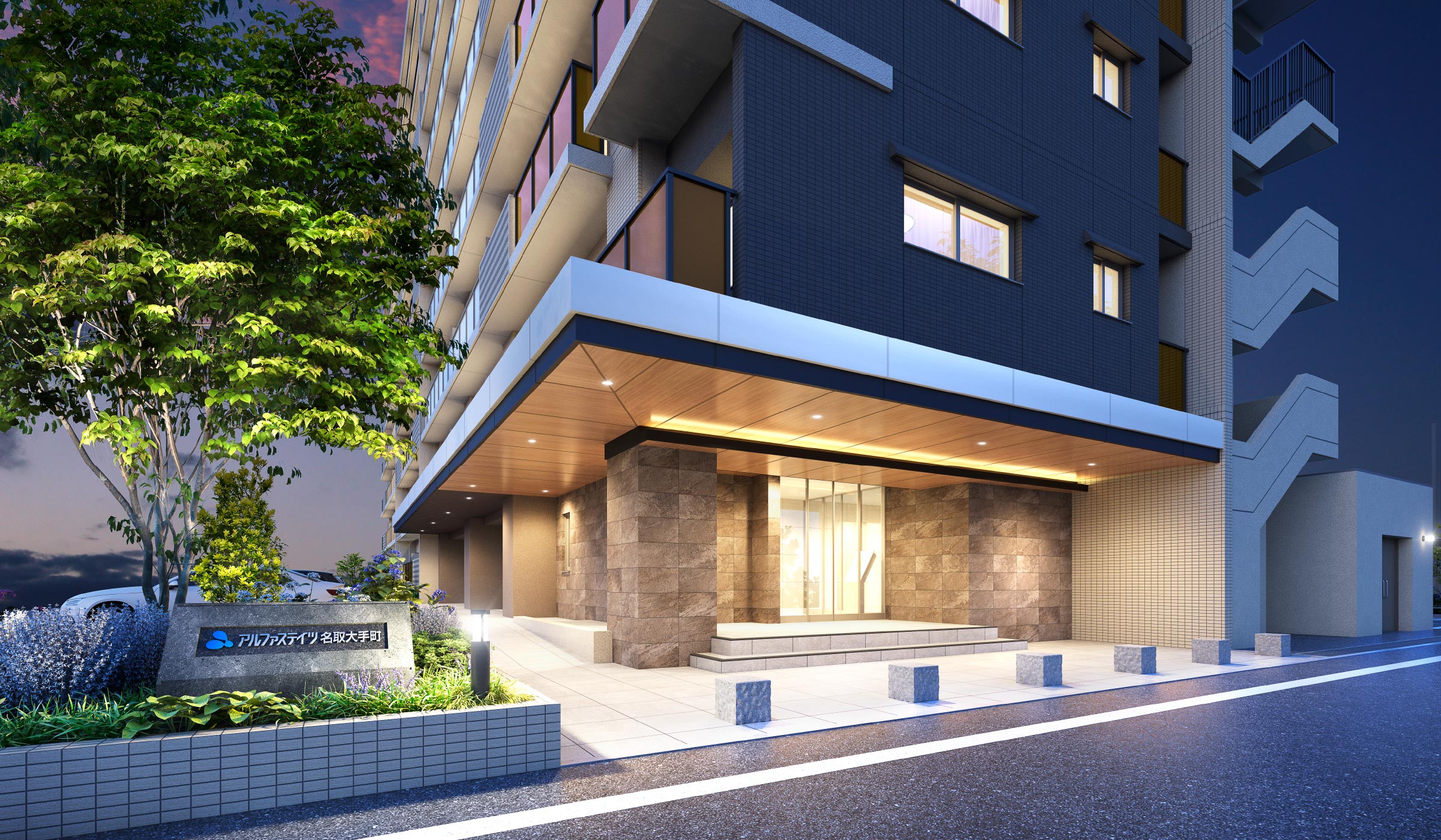 エントランスアプローチ完成予想図