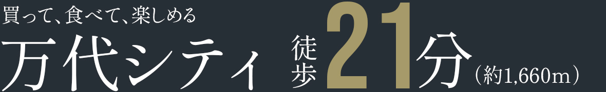 万代シティ徒歩21分