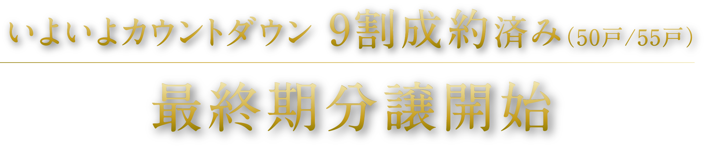 最終期分譲開始