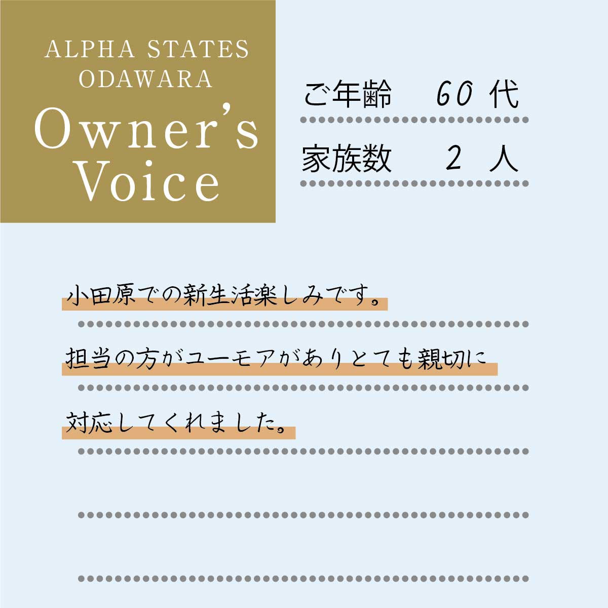 ご契約者様の声