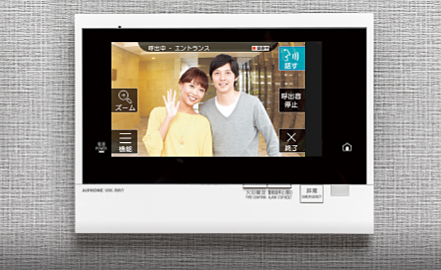 ハンズフリーテレビモニター付きインターホン