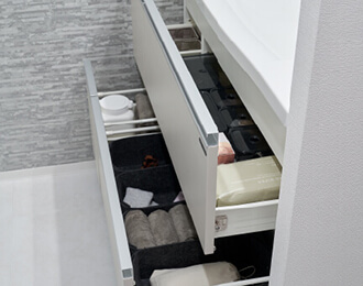 2段スライド収納