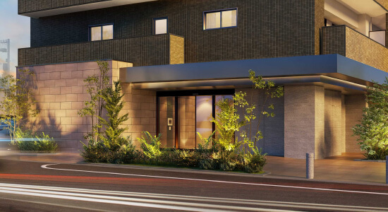 共用部やデザインにも目を配る外観完成予想CG