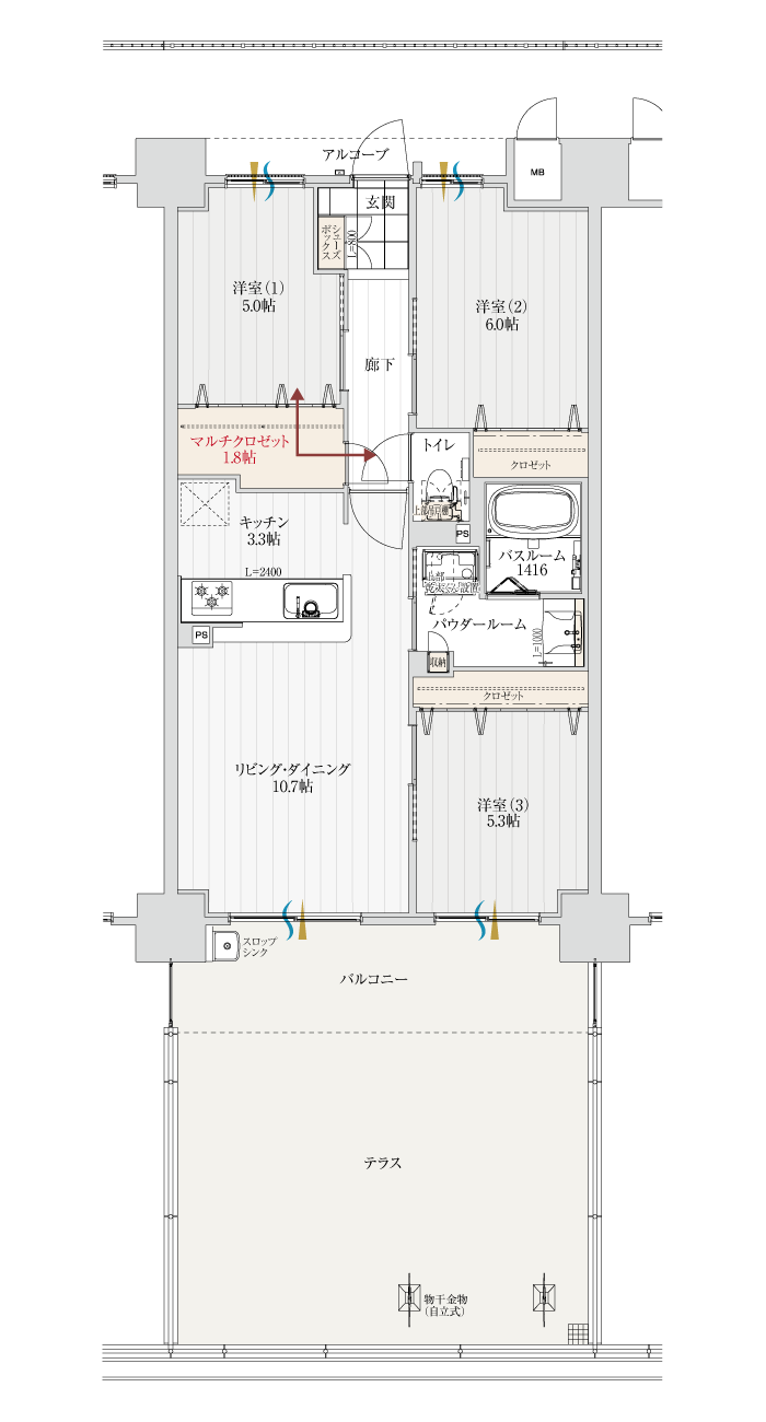 C1タイプの間取り