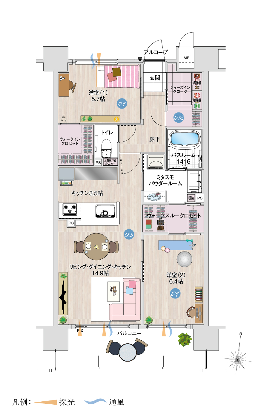 Dタイプ家具入り